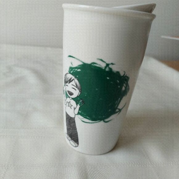 2015 Starbucks Ceramic 12 oz Tumbler - Picture 1 of 5
